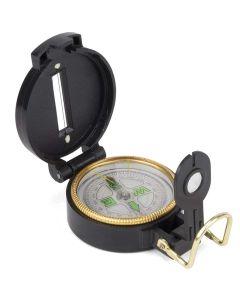 Military Engineer Directional Compass Black