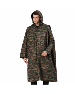 Trekking Rain Poncho for Unisex Adult, Camo Free Size