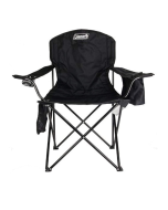 Quad Chair with Attached Can Cooler & Cup Holder, Black