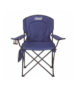 Quad Chair with Attached Can Cooler & Cup Holder, Blue